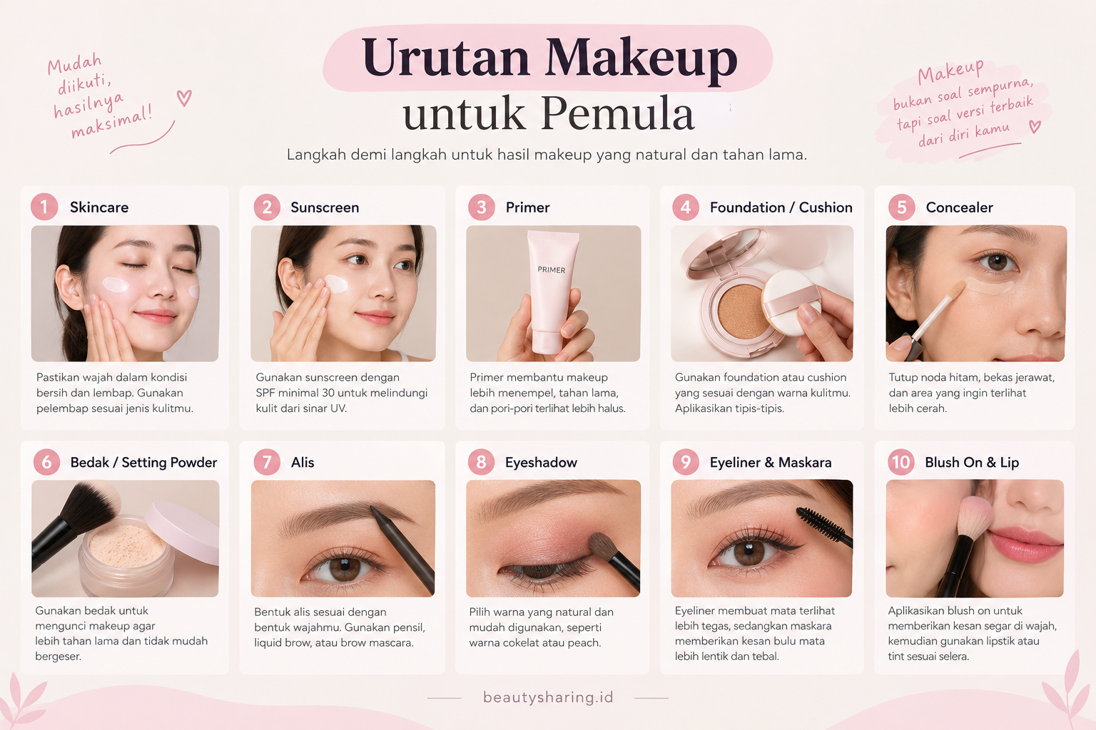 urutan makeup untuk pemula
